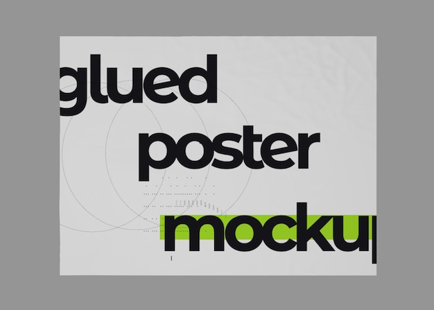 Zerbröckeltes Plakatmodell