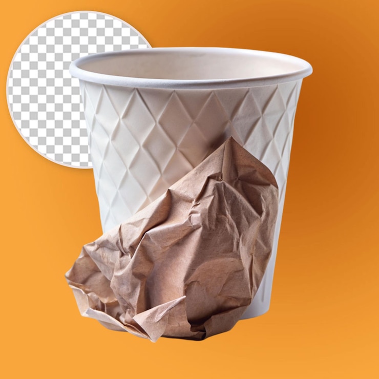 PSD zerknitterte trinkbecher