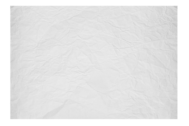 Zerknittertes weißes Papier. Scrollt zerknittertes Papier auf einem leeren Hintergrund