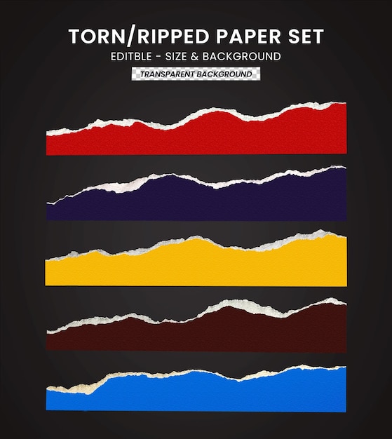 PSD zerrissene papiervorlage