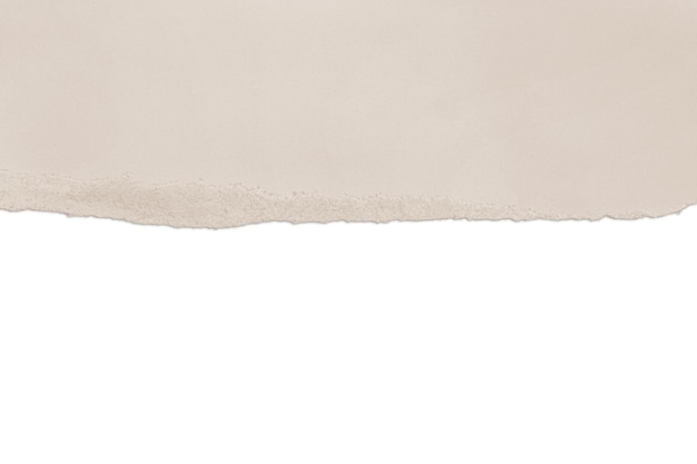 Zerrissenes beige Papier Nude Kontrast isoliert