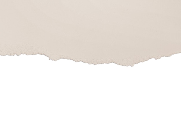 Zerrissenes beige Papier Nude Kontrast isoliert