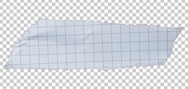 Zerrissenes kariertes Papier mit zerrissenen Kanten mit durchsichtigem Hintergrund Png-Papierriss