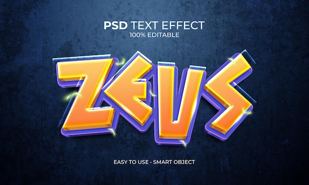 Zeus thunder text-effekt