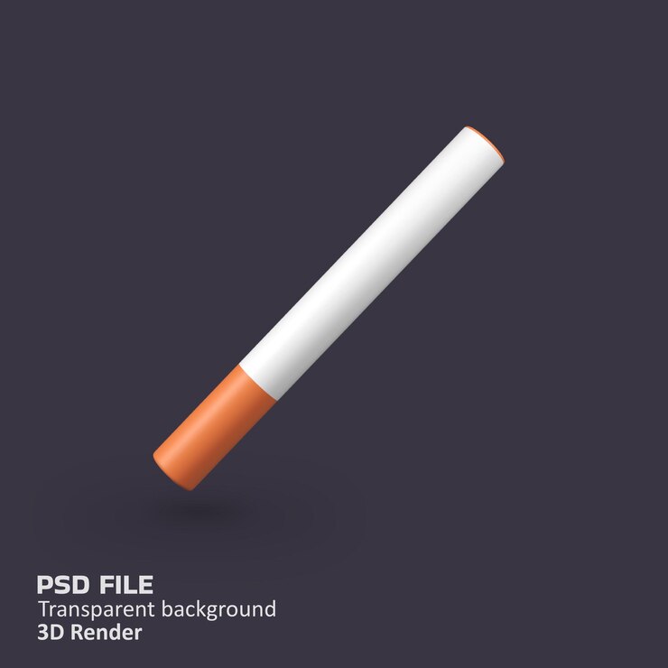 PSD zigaretten-isolierte 3d-render-ikonen-illustration