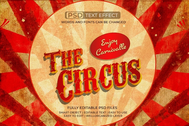 Zirkus-Retro-Text-Effekt