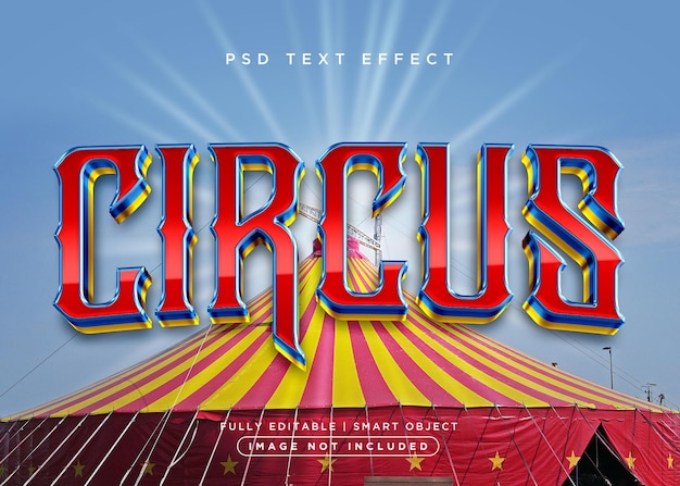 Zirkus-texteffekt im 3d-stil