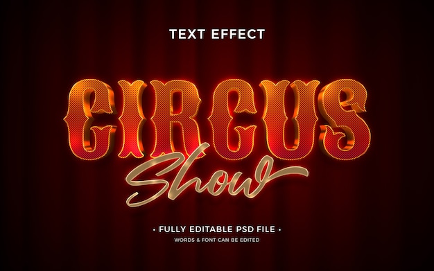 Zirkusshow-texteffekt