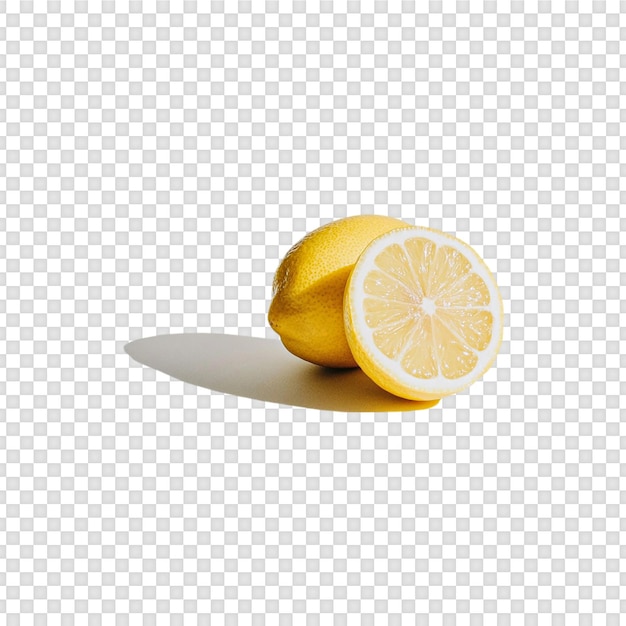 Zitrone auf durchsichtigem Hintergrund