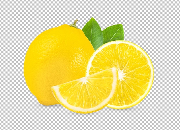 Zitrone isoliert auf Alphaschicht