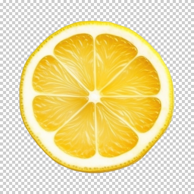 Zitronenscheibe isoliert auf transparentem hintergrund