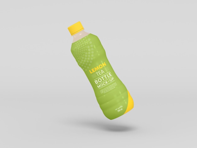 Zitronentee Plastikflasche Mockup