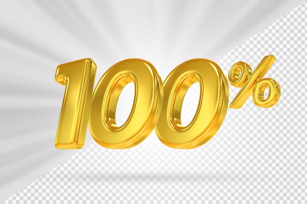 Zlatá sleva 100% z 3D renderování