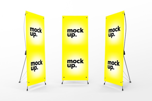 Žlutý banner s nápisem "mock up".