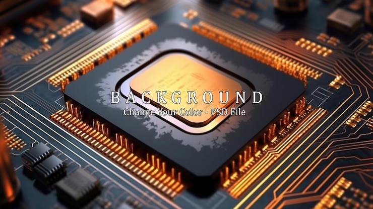 PSD zócalo de cpu tecnología moderna big data center ia generativa