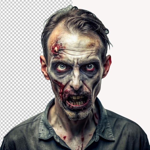 PSD zombie auf durchsichtigem hintergrund