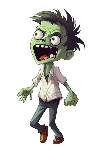 PSD zombie-illustrationselement zum feiern von halloween