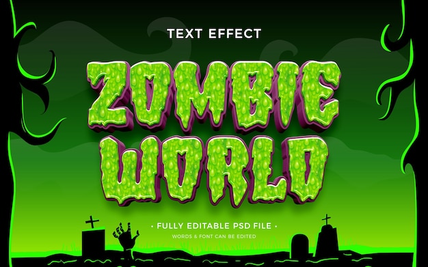 PSD zombie-text-effekt