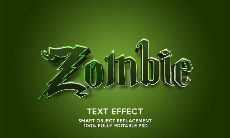 PSD zombie-texteffektvorlage