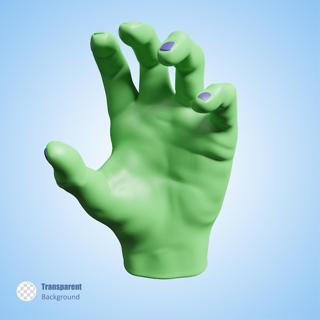 PSD zombiehand im 3d-renderdesign