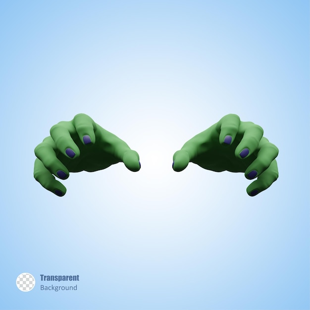 Zombiehand im 3D-Renderdesign