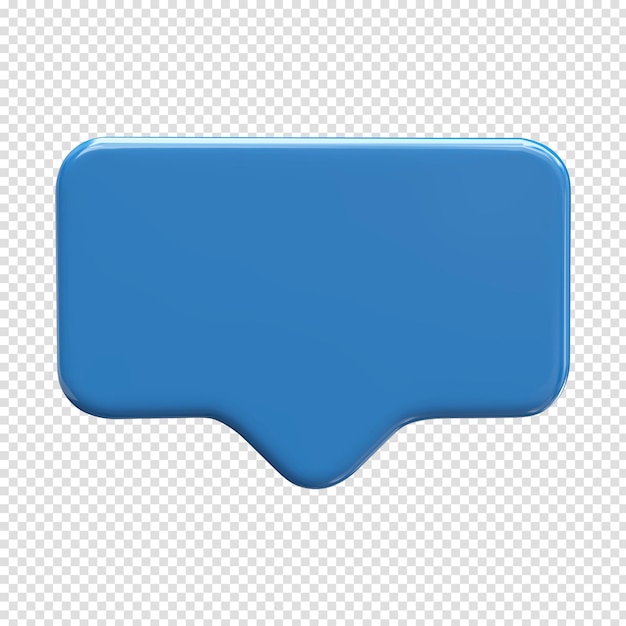PSD zone de texte bleue avec bordures élément 3d pour la composition