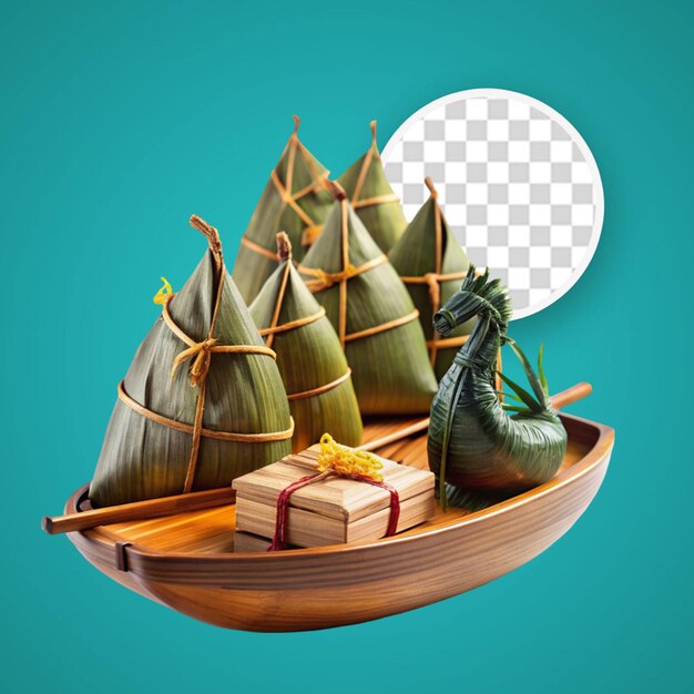 Zongzi aislado en un fondo transparente