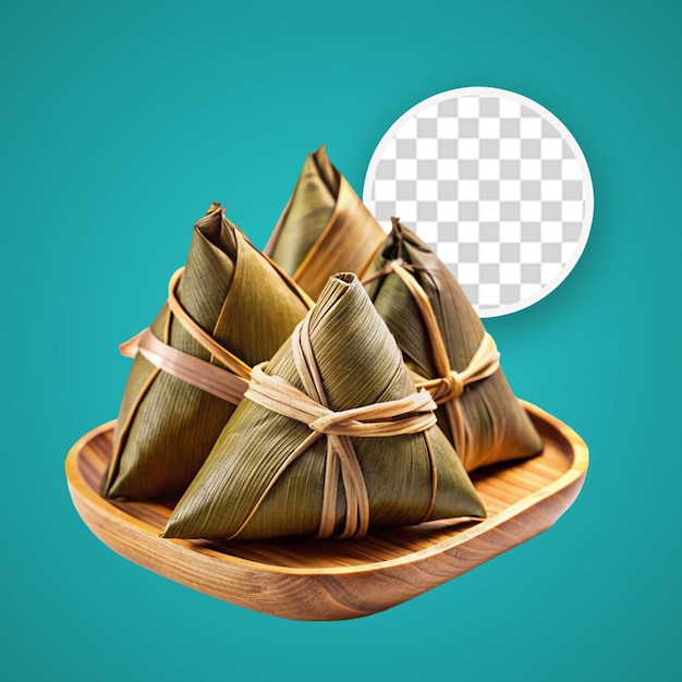 Zongzi aislado en un fondo transparente