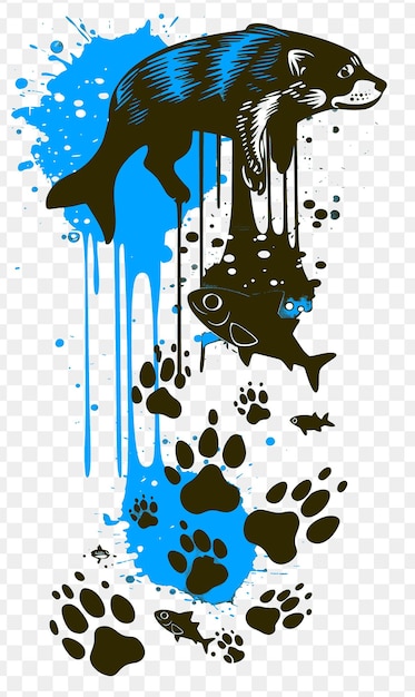 PSD zoológico o acuario con familias votando tema de animales con pata p cartel de cartelera camiseta tatuaje
