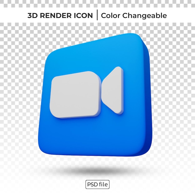 Zoom 3d rende il logo