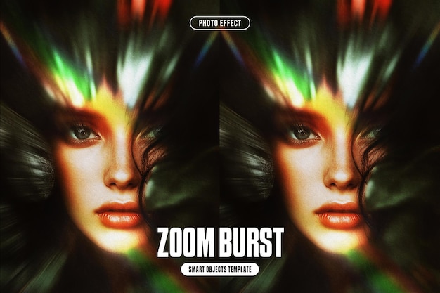 Zoom-Burst-Fotoeffekt für Poster