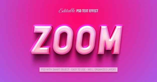 Zoom Effet De Texte De Style 3d