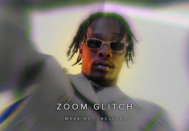Zoom Glitch PSD-Fotoeffekt