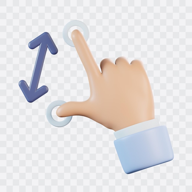 Zoom en el icono 3D del gesto