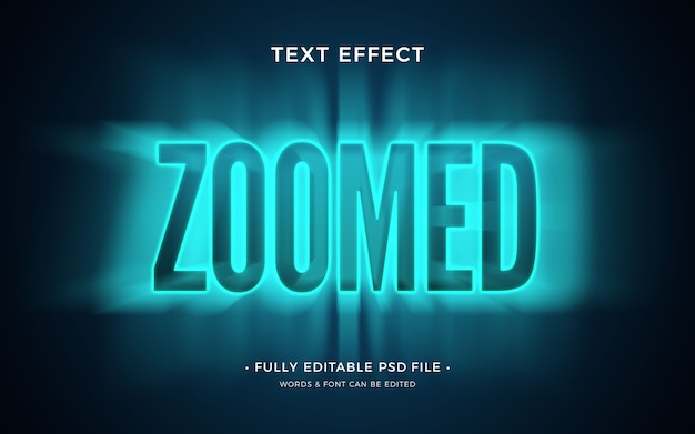 PSD zoom-texteffekt