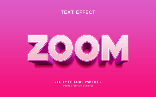 PSD zoom-texteffekt