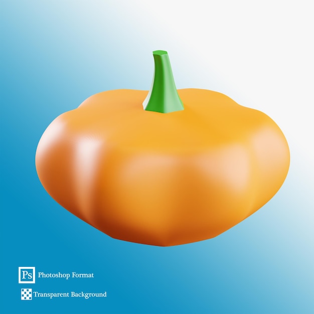 Zucca 01 illustrazione 3d