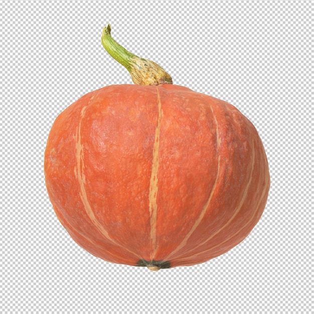 zucca arancione isolata su sfondo trasparente