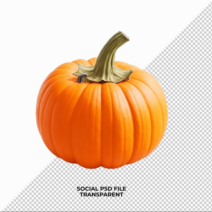 PSD zucca di halloween png trasparente