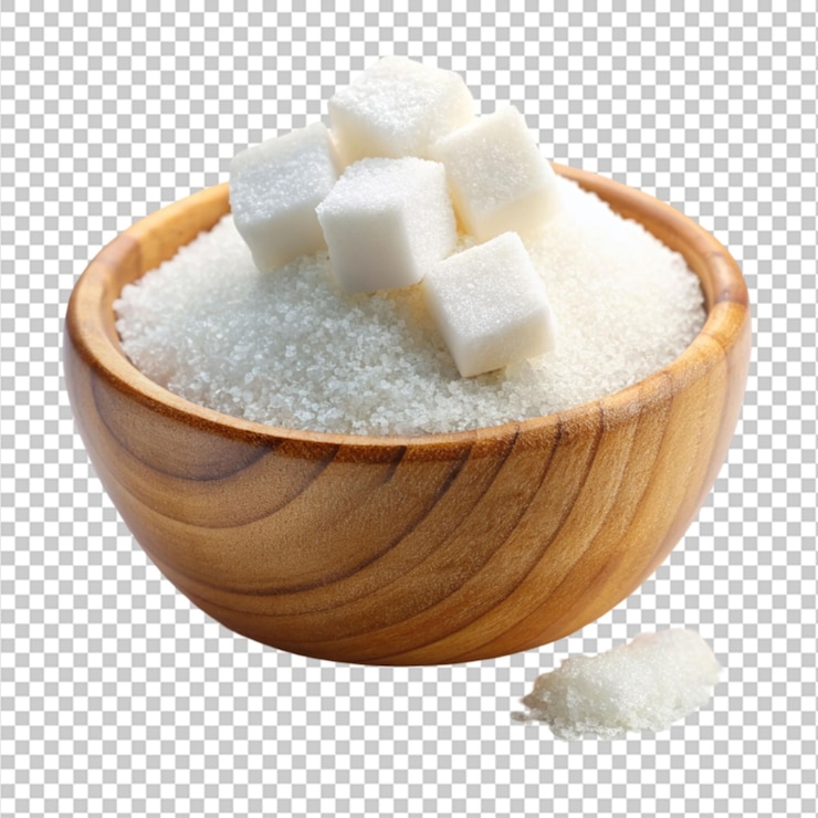 PSD zucchero in ciotola di legno