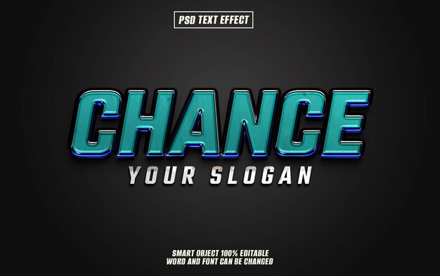 Zufällige Text-Effekt-Schriftart bearbeitbare Typografie 3D-Text