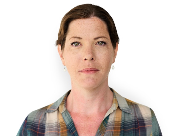 Zufälliges Studioporträt der Frau