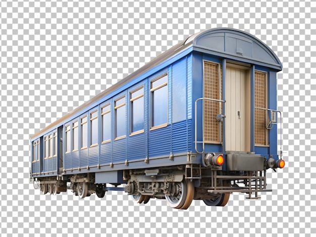 Zugwagen auf durchsichtigem Hintergrund 3D-Rendering-Illustration