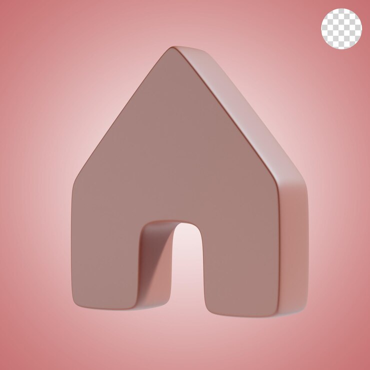 PSD zuhause 3d-symbol und illustration