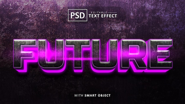 PSD zukünftiger 3d-texteffekt editierbar