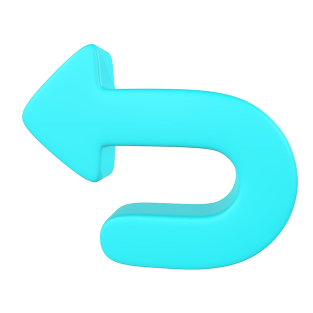 Zurück 3D-Symbol