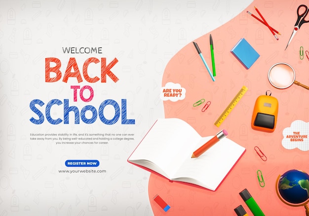 Zurück zu Schule-Social-Media-Banner-Design-Vorlage