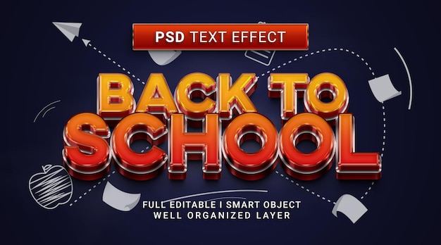PSD zurück zum psd-texteffekt der schule