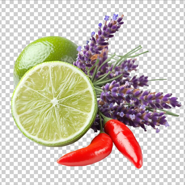 PSD zusammensetzung aus lime, lavendel und chili