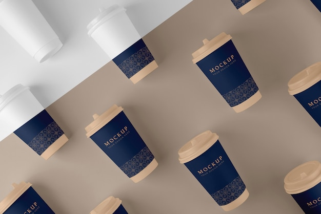 PSD zusammensetzung des coffeeshop-elements mock-up